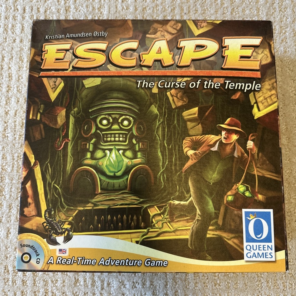 Escape - The Curse of the Temple (1st Ed) Queen Games Board Game Complete No CD